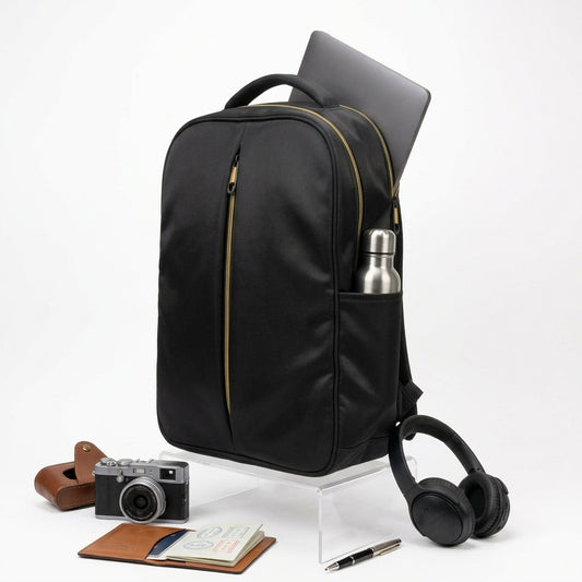 PU Leather Backpack - Black